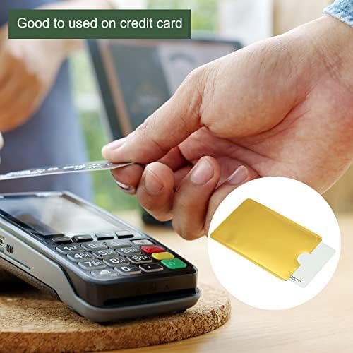 Yokive 15 PCs RFID Bloqueando mangas, manga do protetor de cartão de crédito Slim | Resistente a arranhões, ótimo para cartões de visita,