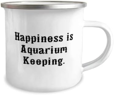 Belo aquário mantendo presentes, felicidade é manutenção de aquário, amor de 12 onças caneca para amigos de