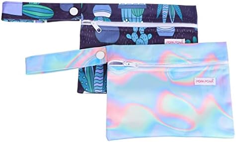 Tendycoco 6pcs Organizador zíper da moda Moda colorida portátil Sacos de armazenamento menstrual Bolsas de tampão de tampão Lavagem
