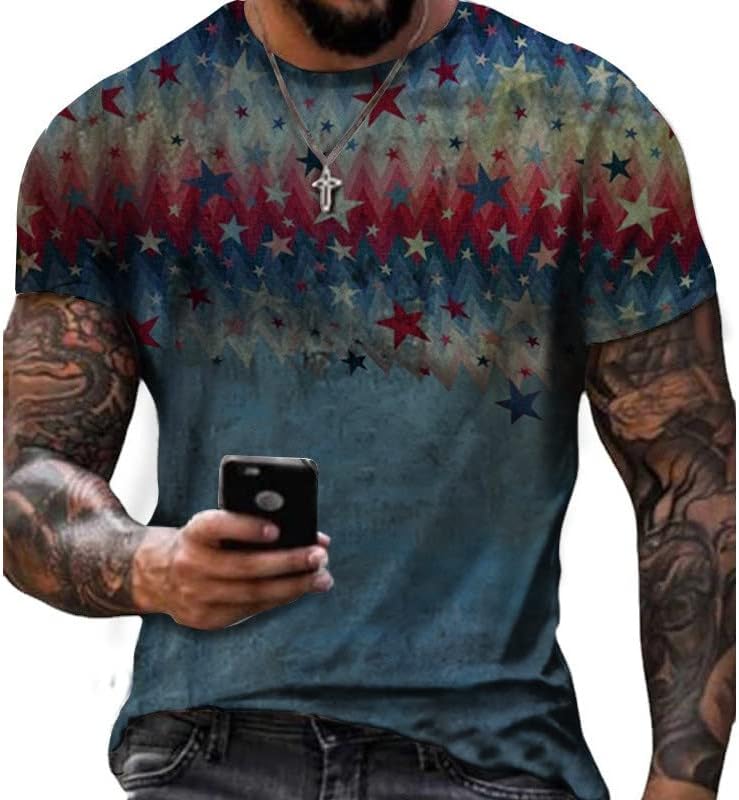 Camisetas de verão bmisegm para homens camisetas masculinas casuais de manga curta camisas de compressão digital 3D