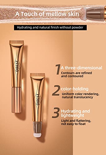 GL-Turelifes Liqiud Varra de beleza de contorno, marcador líquido e bronzeado com aplicação de almofada Anexada Fácil de misturar iluminação Facial Gloss Makeup Multi Funcional Cosmético