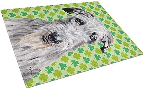 Tesouros de Caroline SC9730LCB Scottish Deerhound Lucky Shamrock Day de Patrick's Black Rutting Board Grande e Decorativo