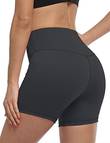 JJUQ 8 /5 shorts de motoqueiros mulheres com cintura alta ginástica Yoga Running Standex shorts para mulheres com 1 bolso escondido