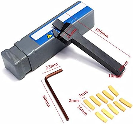 Cortador de moagem de superfície mgehr 1010-2 10x10 x100mm suporte de ferramenta de ranhura, com 10 mgmn200, para corte e chaves de 2 mm, para ferramentas de torno