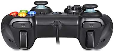 Controlador de jogos com fio RedStorm, Joystick do controlador de PC com turbo de vibração dupla e botões de gatilho para