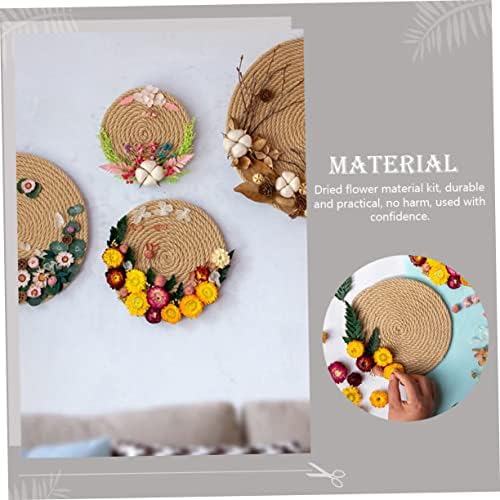 Nkii 1 Conjunto Material de flor preservado Pacote de mão decoração de mão prensada Artesanato DIY Kit de flor seca Manual de colorido pai-filho Acessórios de flores secas