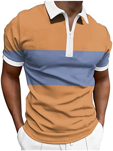 Men camisa polo slim fit manga curta camisa de golfe de desempenho sólido camisetas casuais de cor sólida camisetas ao ar livre
