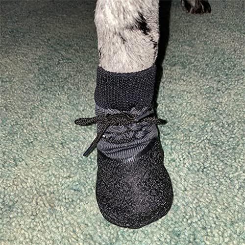 Lepsjgc cão andando de 4 peças de inverno sapatos de estimação de neve ao ar livre botas de cão médio pata protetor de cachorro botas de borracha sola de borracha