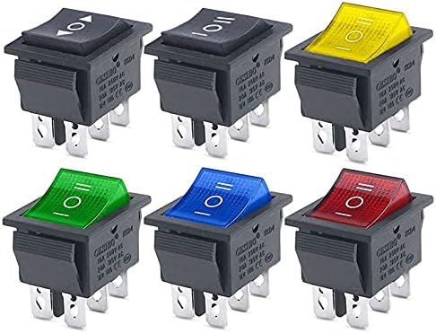 Lyvi KCD4 1PCS Rocker Switch Power Switch On-off-O-OFF POSIÇÃO 6 Equipamento elétrico com interruptor de luz 16A 250VAC/20A 125VA