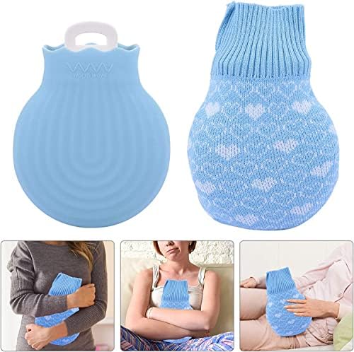 Scaph dores pescoço azul cólicas de garrafa de inverno, ombro à mão Hot quente menstrual - tricotes para aquecida com injeção de borracha