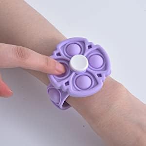 Nelle Belle Shoppe, LLC Fidget Spinner Bracelets - Bracelete Pop It muito exclusivo - brinquedos de água de esburião - pulseira sensorial