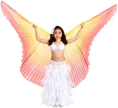 Cegduyi Belly Dance Isis Wings With Sticks for Children Belly Dance Costume Angel Wings for Carnival Christmas Party