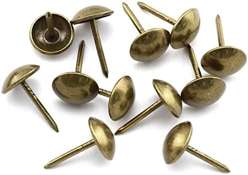 SDTC Tech estofados preenche os mobiliários de cabeça redonda antigos Pushpins de polegar de decoração - 100 pcs, tom de bronze
