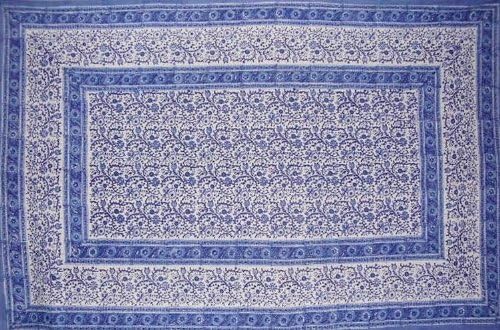 Homestead Rajasthan Block Prind Cotton Tobre 90 x 60 azul