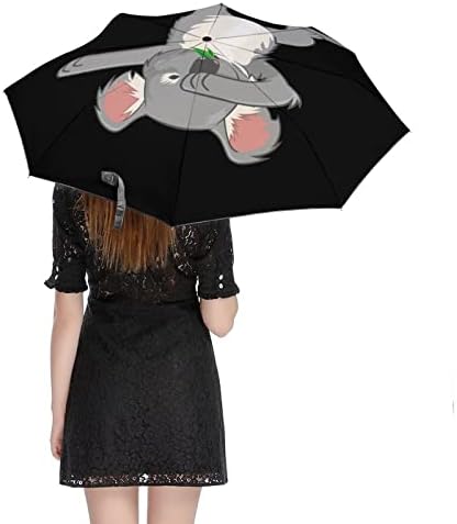 Engraçado Dabbing Koala Dance 3 Folds Automotor aberto Fechar a Umbrella Umbrella Umbrella Umbrellas Portable Summer