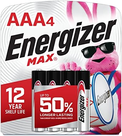Baterias AAA de Energizer, max triplo a alcalino, 4 contagem