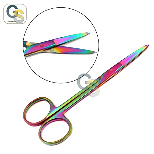 1 Cada íris micro tesoura 4,5 Multi Titanium cor de arco -íris de aço inoxidável de grau alemão direto da G.S Online Store