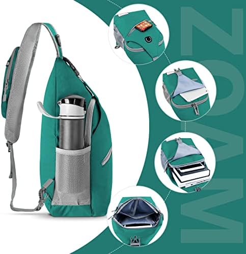 Saco de Sling de Zomake para Mulheres Homens: Mochila Crossbody Sling - Mini Bolsa de Bolsa de ombro resistente à água para viajar
