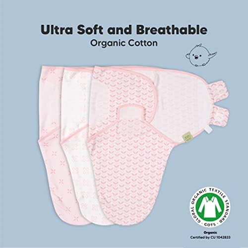 Sacos de sono para bebês orgânicos de 3 pacote - saco recém -nascido - saco de bebês ergonômicos 0-3 meses - Sack de sono bebê - Baby Swaddle Blanket Wrap - Baby Swaddle Sack - Baby Swaddle embrulhe