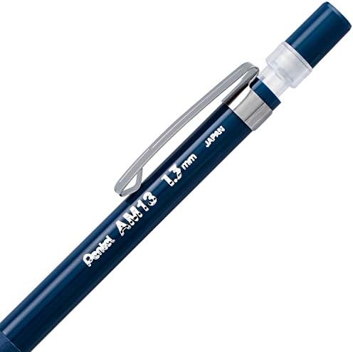 Lápis mecânicos pesados ​​Pentel Sharp HD, linha extra-espessura, barril azul escuro, pacote de 12