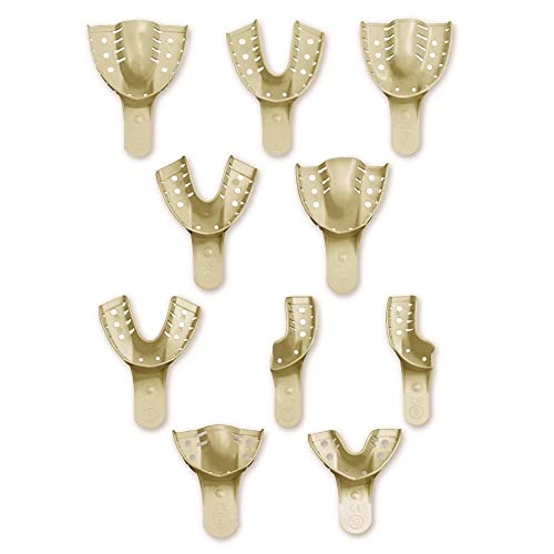 American Goods - Bandejas de impressão descartáveis ​​de plástico dental 5 Momento superior 12/PK bege