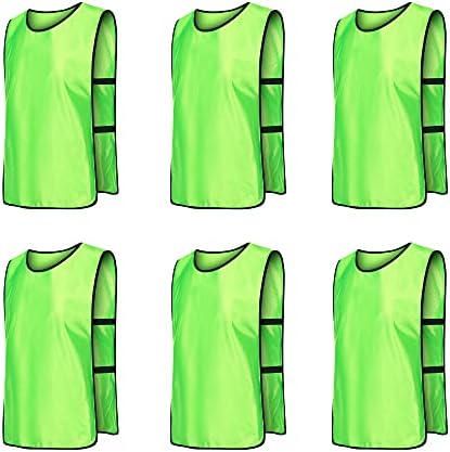 Re-Huo 6 Pack Scrimmage Vests/Sport Pinnies/Soccer Bibs para crianças e adultos