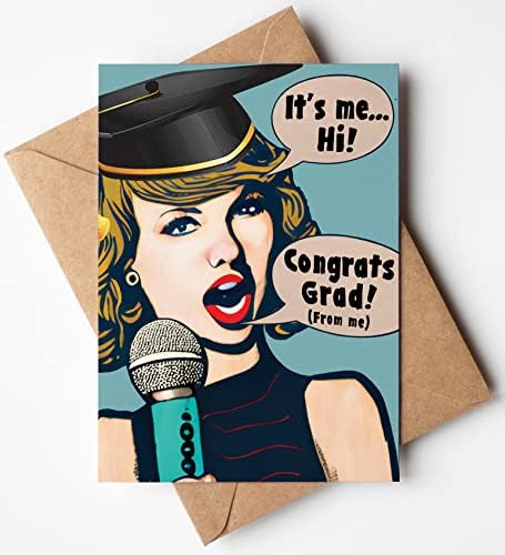 Cartões de graduação de Katie Doodle 2023 - classe engraçada de 2023 presentes de graduação para ela - inclui cartão de formatura de 5x7 polegadas