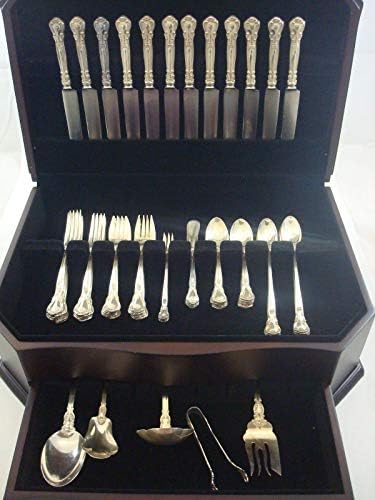 Chantilly by Gorham Sterling Silver Flabwars Set Service 90 peças