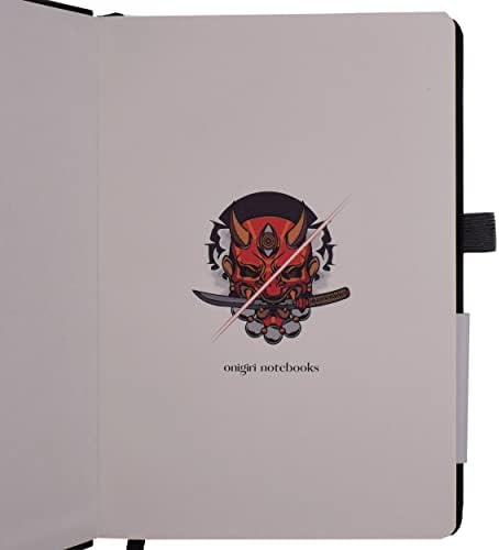 Os cadernos de Onigiri caem 4 Jujutsu Kaisen inspirou o GOJO Anime Vegan Leather A5 Hardcover Journal | Pacote de adesivos grátis | Grade de pontos de 7 mm e páginas em branco | 120GSM Silk Cream Paper