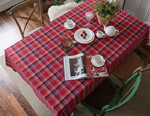 Tocada de mesa Ghoawent, toalha de mesa xadrez pastoral para restaurantes, festas, festivais e Natal, 54'Ix71 '' 、 54''x80 ''