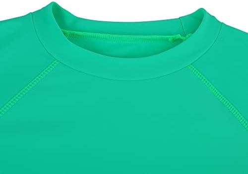 Estamico meninos de manga curta Camisa de guarda -precisão rápida roupas de banho seca upf 50+ Proteção Athletic Swim Tee