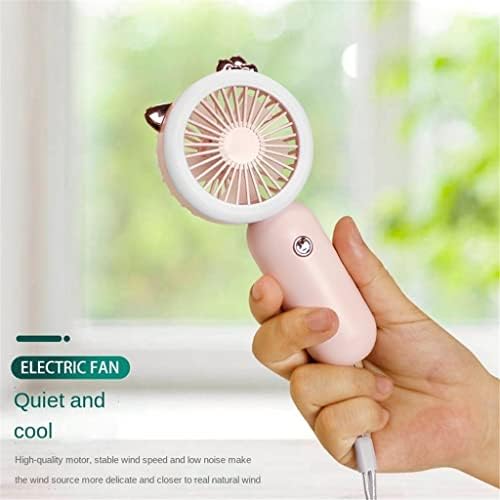 Scdcww USB Fan de bolso recarregável Hand LED Light Air Cooler Mini ventilador portátil portátil Fã de mão de viagem