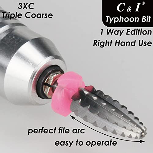 Efile de estilo Typhoon do C&I Brill Efile para Máquina de Arquivo Elétrico, Dente de Arquivo de 1 Via Dente para Dente de Arquivo Para Gels de Acrílico Remover, Ferramentas Manicure para Usilhas de Técnicos de UNID