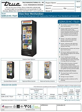 True Manufacturing-GDM-23-HC ~ TSL01-Glass Port Merchandishers