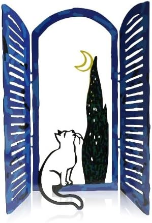 World of Judaica David Gerstein, o gato e a escultura da janela da lua