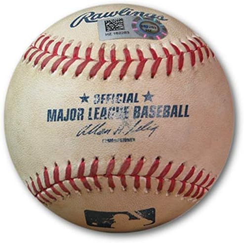 Jogo Hyun -Jin Ryu usado beisebol 8/2/14 - Pitch vs. Starlin Castro Hz162283 - MLB Game autografado Bases usadas