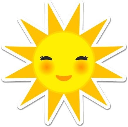 GT Graphics Sun Smiling - adesivo de vinil decalque à prova d'água
