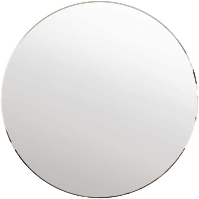 Darenyi espelho redondo de vidro de 8 polegadas, espelho espelho montado na parede sem moldura, espelho de círculo autônomo, bandejas de prato de espelho redondo para sala de estar no banheiro em casa