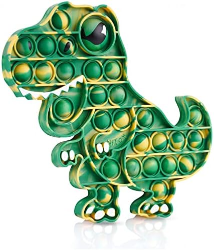 Nitoy Dinosaur Push Pop Pop Bubble Fidget Sensory Toy Silicone Large T-Rex com olho impresso, Redutor de estresse Ansiedade