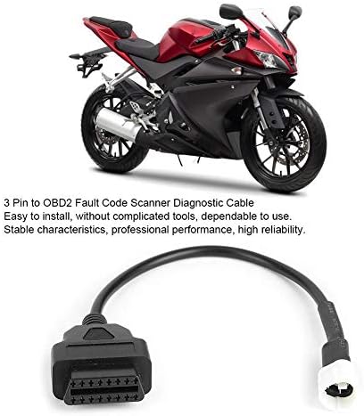 Adaptador para diagnóstico de motocicleta-adaptador de cabo de diagnóstico 3 pinos para o scanner de falha OBD2 Motorcycle Fit