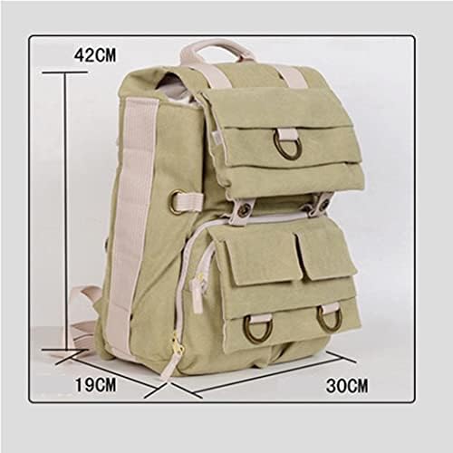 Dloett DSLR Backpack Backpack Saco de viagem ao ar livre Laptop de 15 polegadas Rucksack de lona à prova d'água