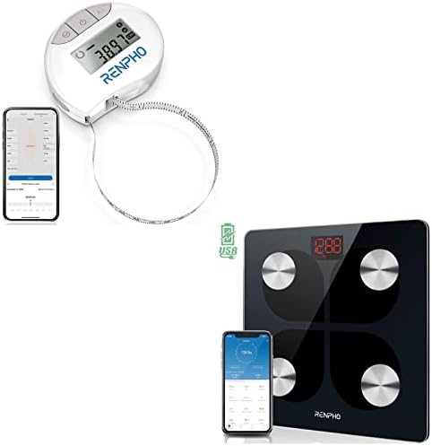 Escala de gordura corporal renpho e fita corporal Renpho Smart Body via Bluetooth
