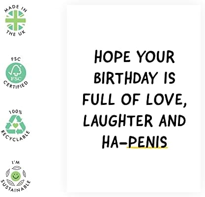 Central 23 Card de aniversário da melhor amiga - cartões de aniversário travessos para homens gays - cartão de aniversário