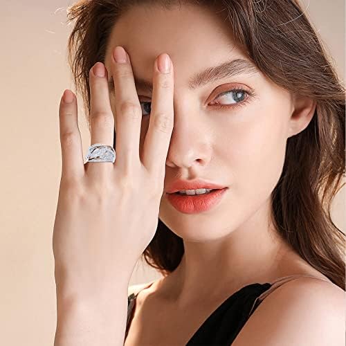 Fashion Double Zircon Ring Jewelry Birthday Proposta de presente noivado de noiva anel anel de anel de dedo do dedo do pé