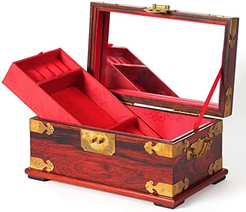 Wodeshijie Wood Modern Chinês Casamento Chinês Caixas de Jóias Vermelhas