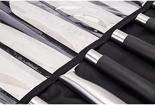 Rolo de faca de faca de faca de degpum, bolsa de rolagem de faca de chef de tela, bolsa de armazenamento por portátil para faca para