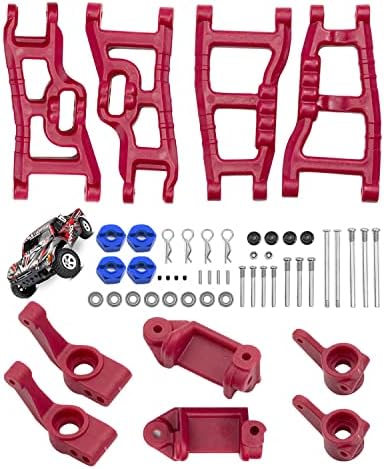 RCARMUMB Atualizações Parte para 1/10 Slash 2wd, braço de suspensão traseira dianteira plástica, bloco de rodízio,