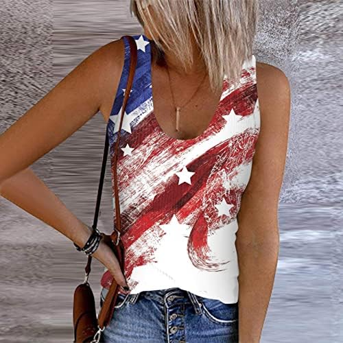 Tops for Women, Sexy USA Flag Star Tops