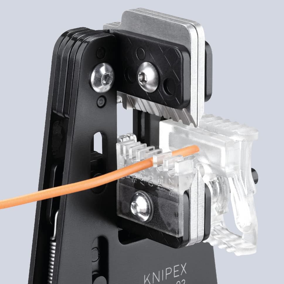 Knipex 12 12 02 Strippers de isolamento de precisão com lâminas adaptadas 0,03-2,08mm