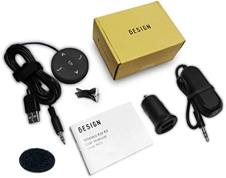 Kit de carro Besign Bluetooth 4.1 para conversação e streaming de música sem fio, receptor de áudio sem fio com carregador de carro USB de porta dupla e isolador de ruído de loop de solo para carro com porta de entrada Aux de 3,5 mm